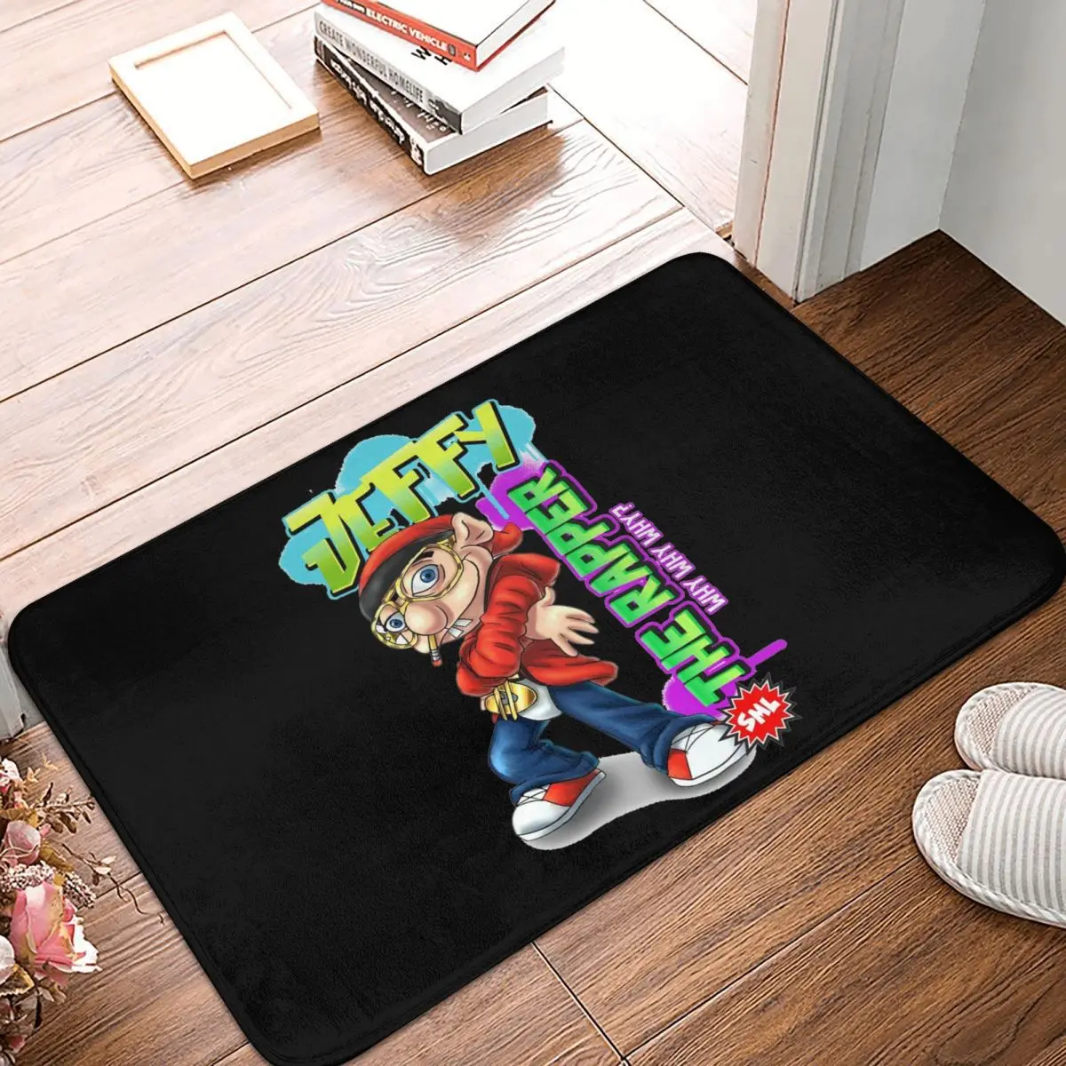 Jeffy The Rapper SML Character Doormat Kitchen Entrance Home Floor Mat Non-slip Carpet Rug for Bathroom Footpad Mats