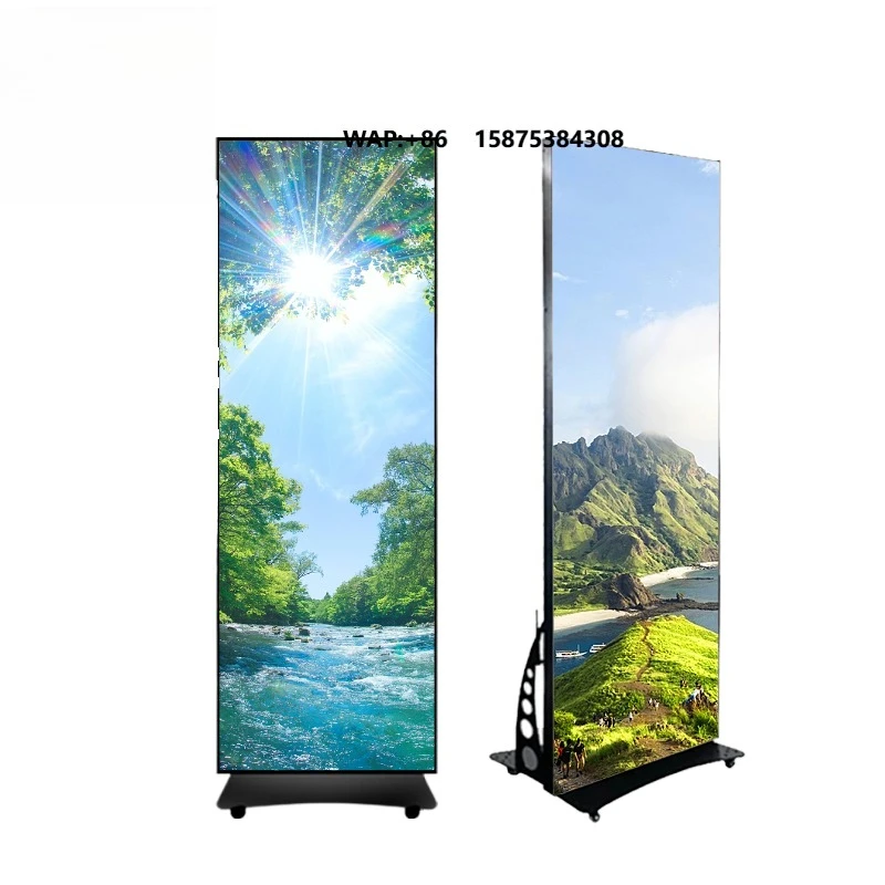 Indoor High Brightness HDR 1000 8K Wide Viewing Angle GOB LED Poster Screen Commercial Standing Digital Signage Display