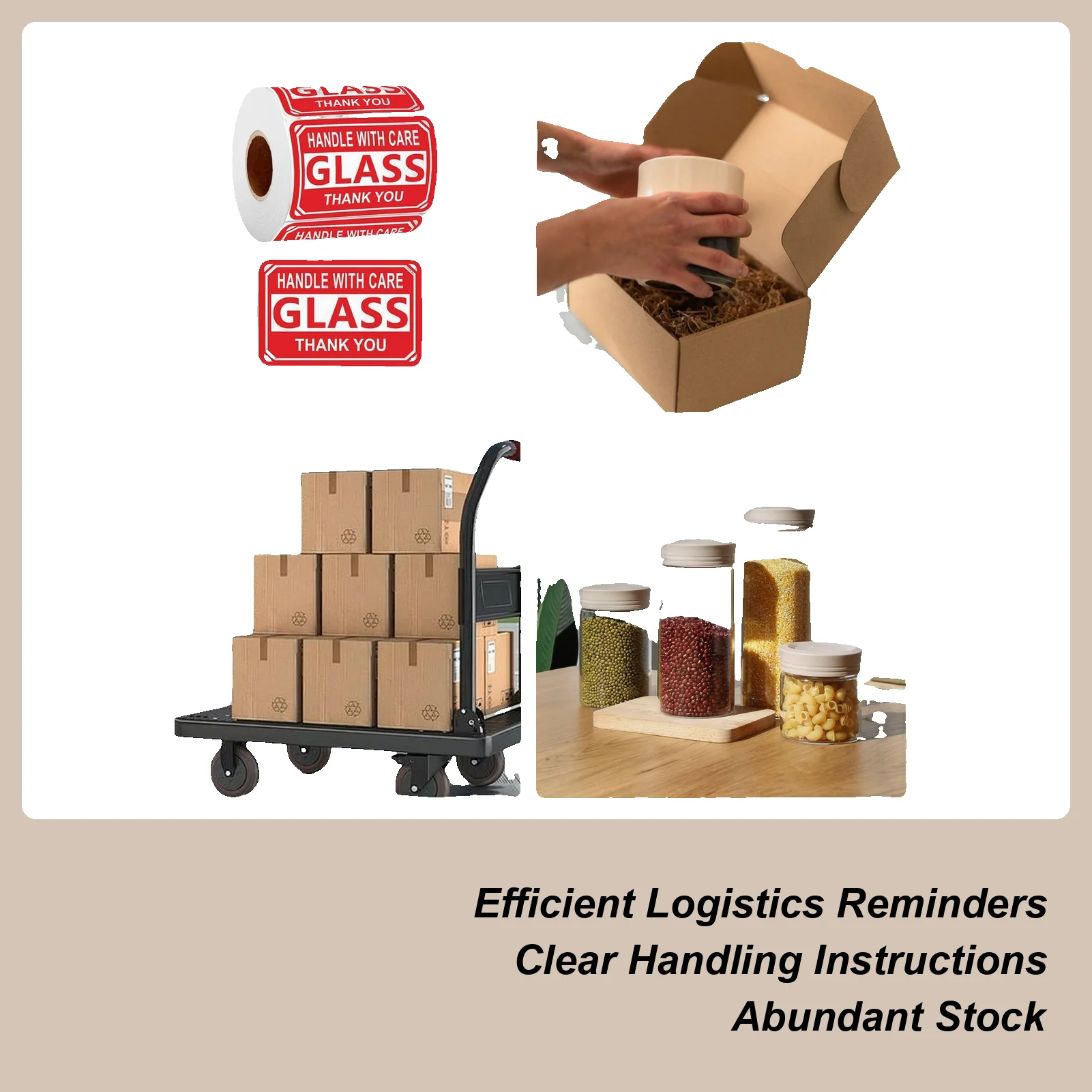 

Fragile Stickers For Moving Warning Labels 250-piece Fragile Handle For Care Stickers For Boxes Business Dishes Materials Glass