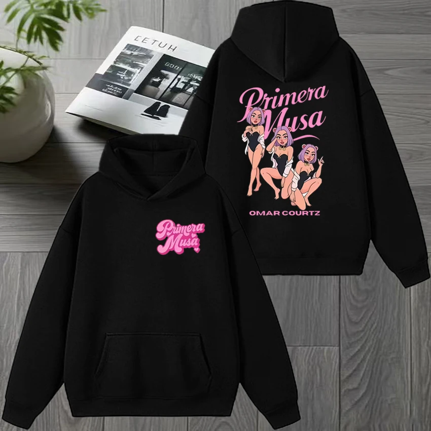 

2025 Omar Courtz Primera Musa World Tour 2025 Double Sided print Hoodie Unisex Trend Fleece Sweatshirt Men women Casual pullover