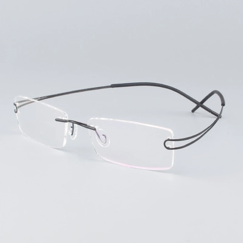 

Ultra-light and ultra-tough silk pure titanium frameless myopia glasses for men and women