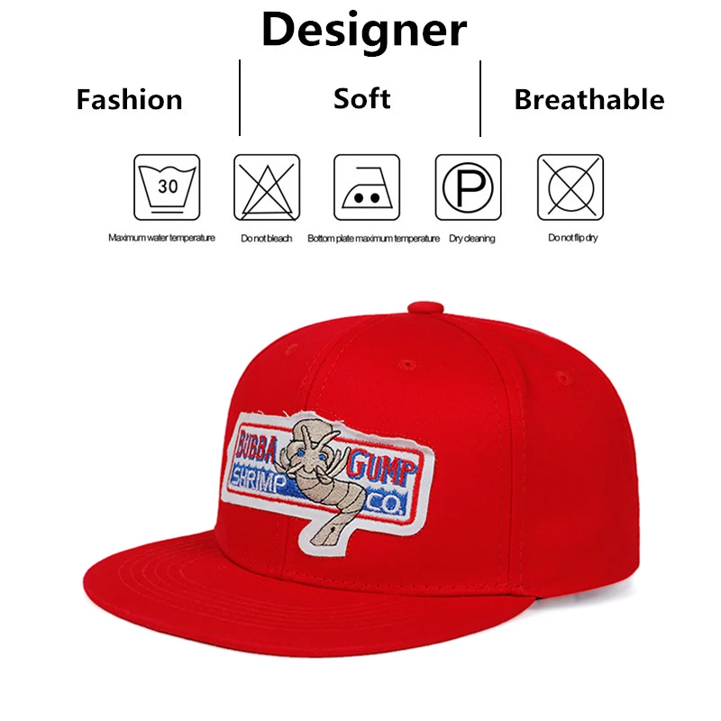 Unisex Forrest Gump Embroidery Hip-hop Hats Outdoor Adjustable Casual Baseball Caps Sunscreen Hat