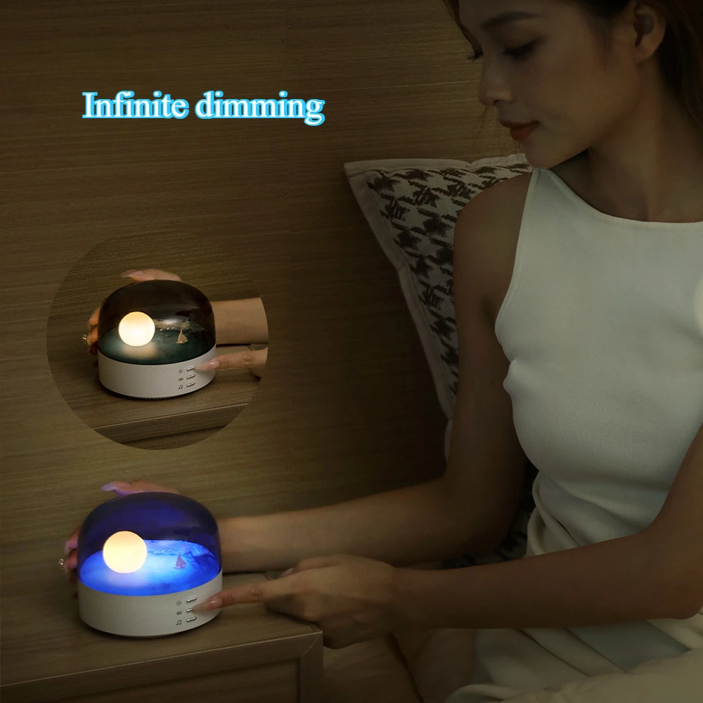 Moon Bluetooth Speaker Night Lights Internet Celebrity Gift Decoration Table Lamp Eye Protection Gradient Adjustable Desk Lamp