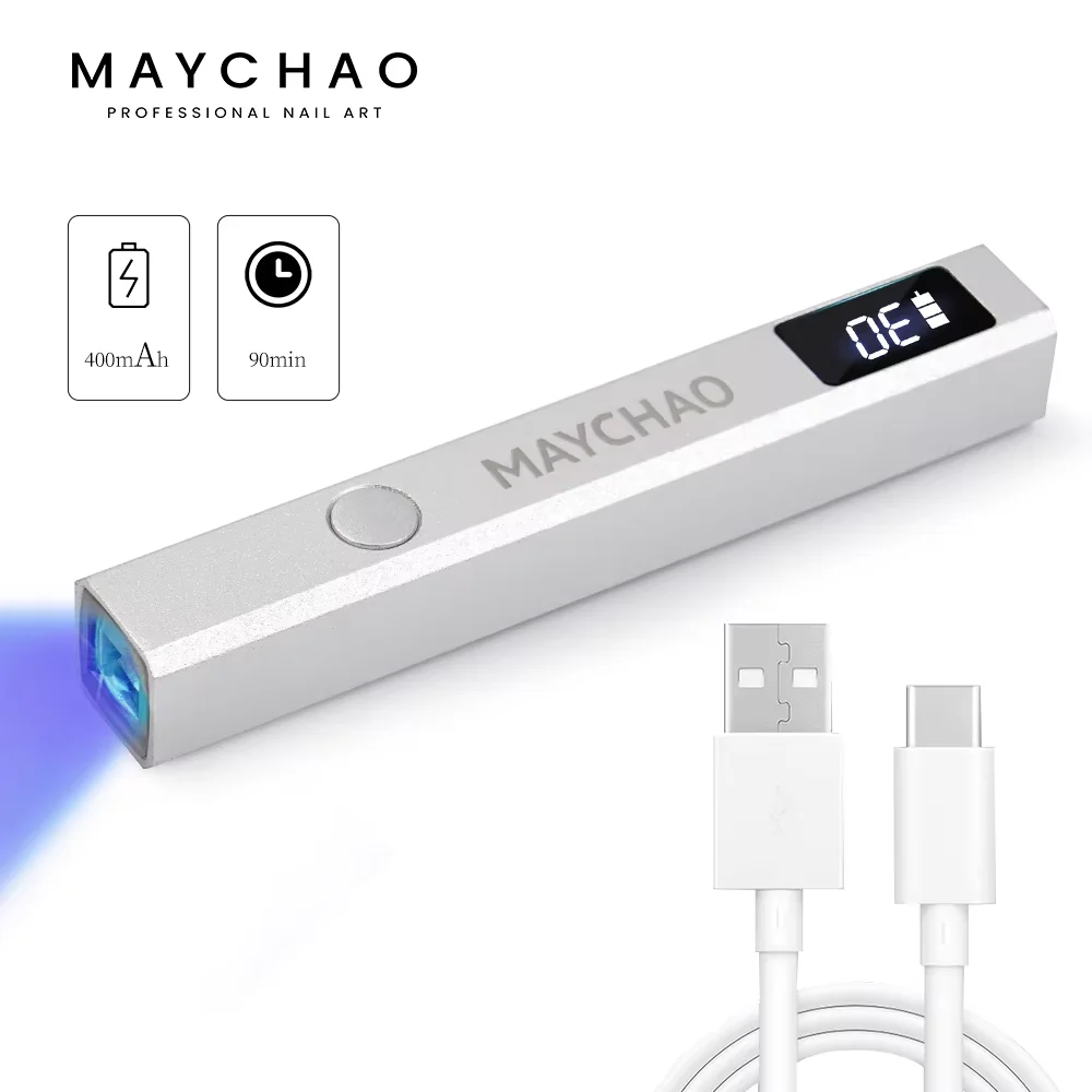 

MAYCHAO 1PC Mini LED Light New Nail Dryer Machine For All Gel Nails Flashlight Portability Nail Lamp Nail Art Tools