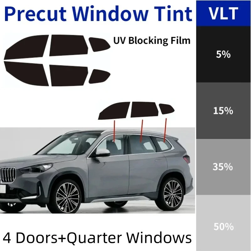 bmw-x1-u11-f48-e84-suv用プレカットウィンドウティントフィルム、4ドア-クォーターウィンドウ、uv・ir遮熱・プライバシー保護、2層pet自動車用サンフィルム