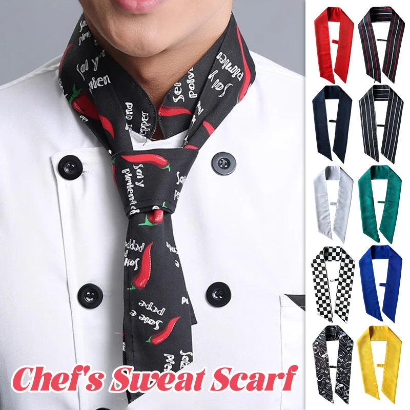 Chef Neck Tie Sweat Towel Neckerchief Scarf Home Kitchen Restaurant Hotel Waiter Sweat Towel Chef's Uniform Accessories