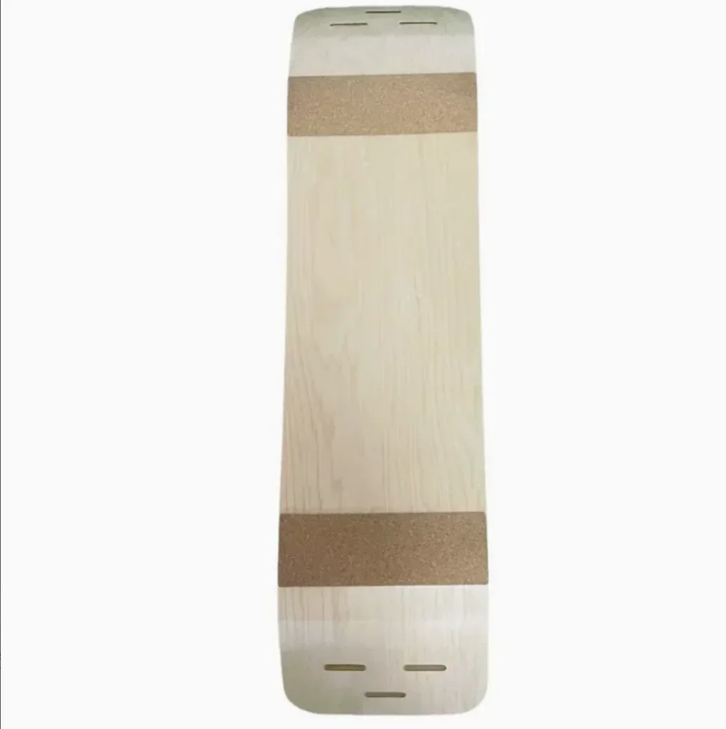 Double Warping Wooden Balance Board, Yoga Training Wobble Board for Core Fitness Home Exercise