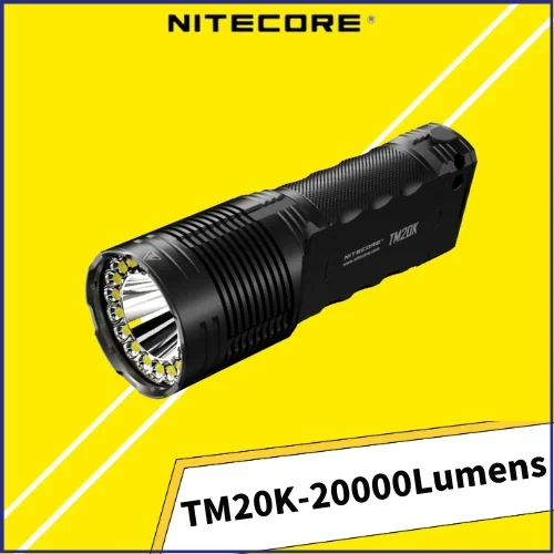 

NITECORE TM20K 20000 Lumens Tactical Flashlight QC Fast Rechargeable LED Searchlight Built-In Battery Torch Spotlight