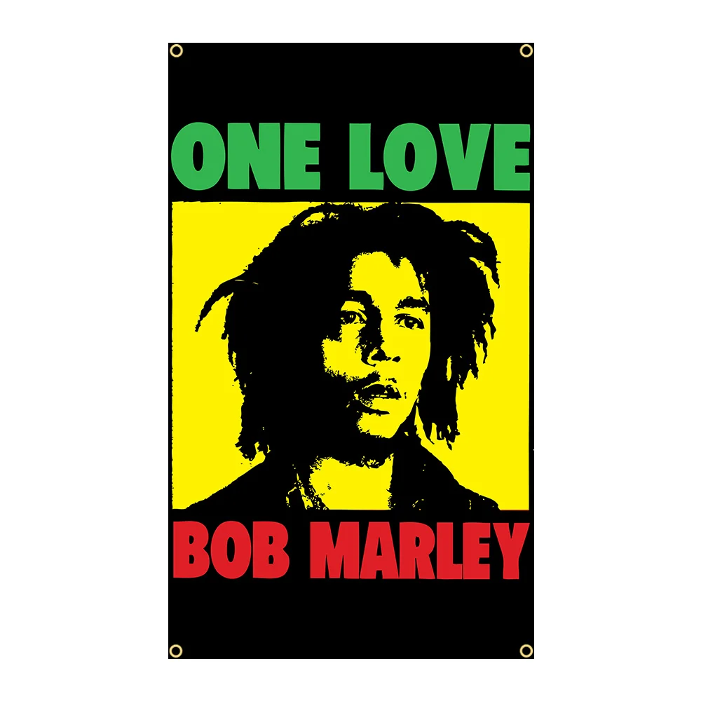 

90x150cm Jamaica Bob Marley Yellow Mood Reggae Music Gift Flag Polyester Printed Home or Outdoor Decoration Banner Tapestry