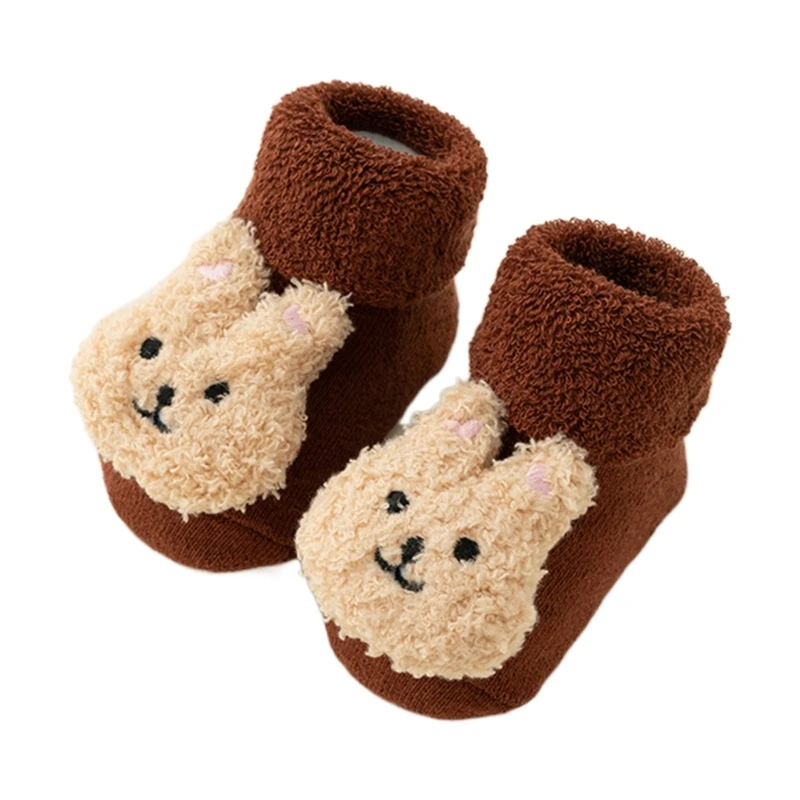 Comfortable & Long lasting  Slip Toddler Socks Cartoon Bear Pattern Kids Socks for Boys & Girls for Comfortable Kids