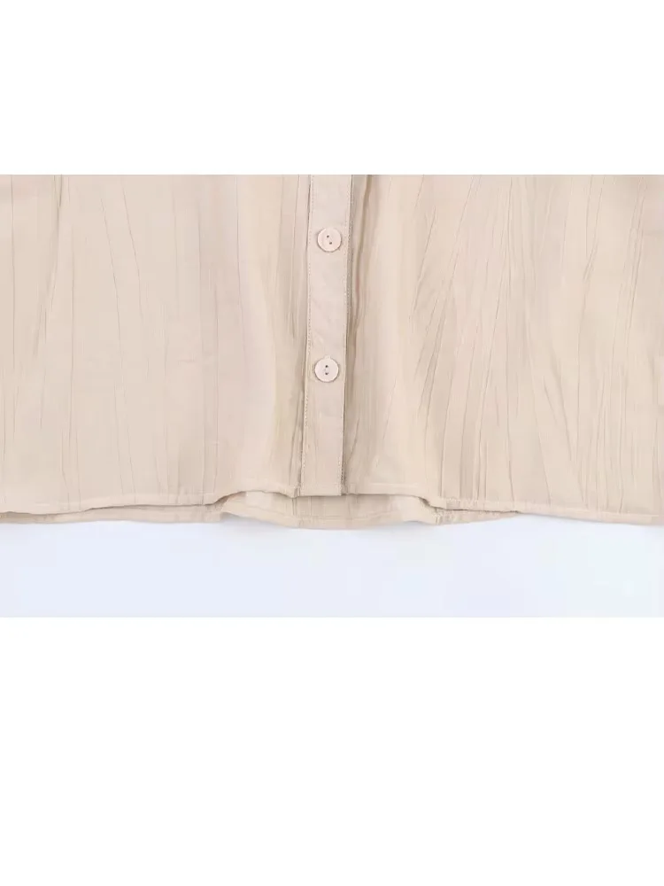 Hh feminino verão moda terno turn-down colarinho manga curta camisas single-breasted + cintura elástica calças de perna larga conjuntos femininos