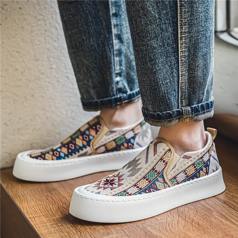 new men\'s shallow cloth shoes wearable and comfortable breathable casual flat shoes youth student shoes