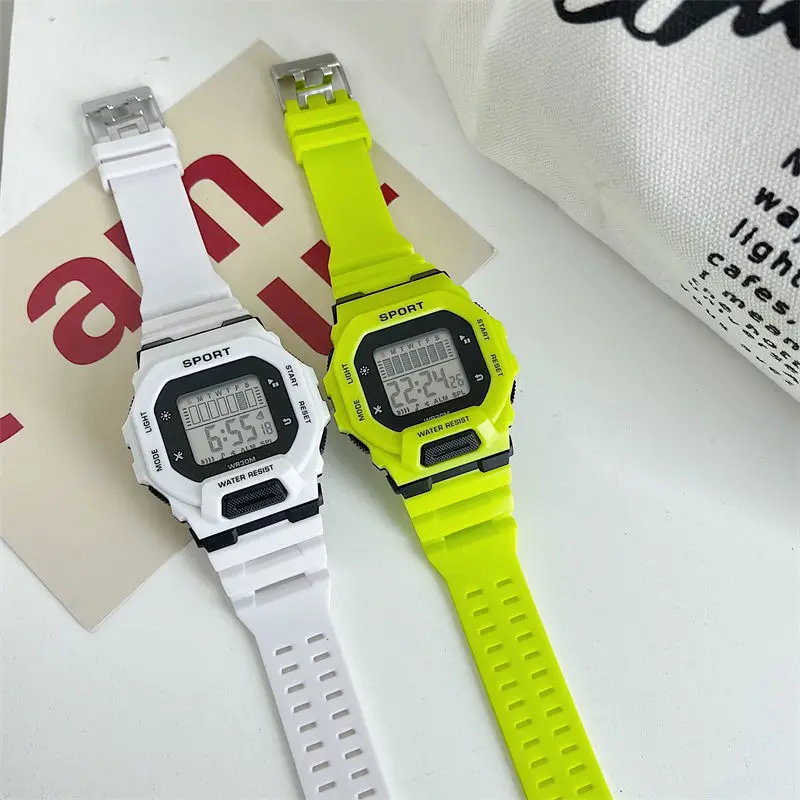 

Мужские Женские студенческие электронные часы большой экран Спортивные Светящиеся в темноте многофункциональные модные часы