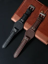 Genuine Leather Integrated Black Brown Integrated Accessories for Fossil Ch2564 Ch2565 Ch2891ch3051 Men's 22mm Watchband