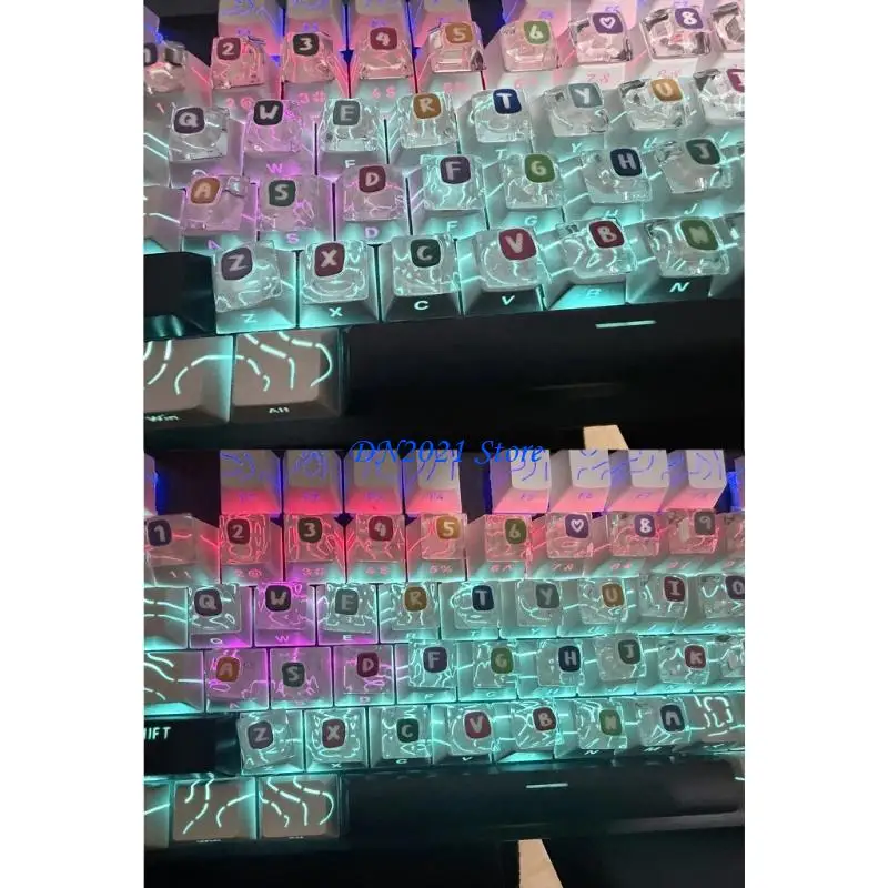 F3KE Clear Keyboard Enhancement Tool Including Letters Numbers Keycap Stickers For Personalizing Typing Experience