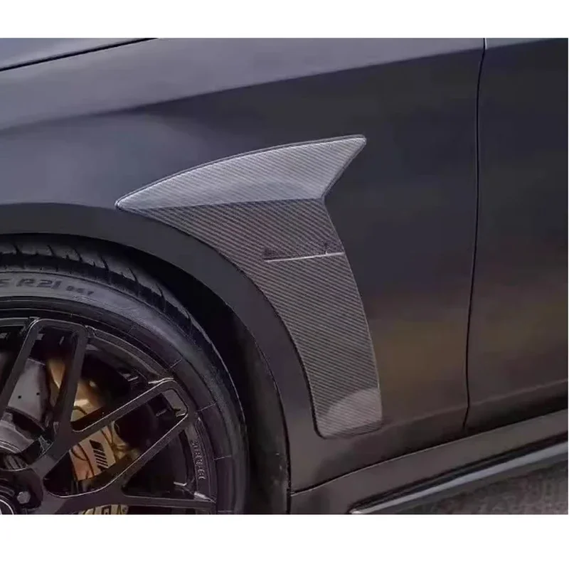 أغطية زعانف فتحة التهوية للحاجز الأمامي من ألياف الكربون، مجموعة هيكل السيارة المعدلة والمحدثة #3