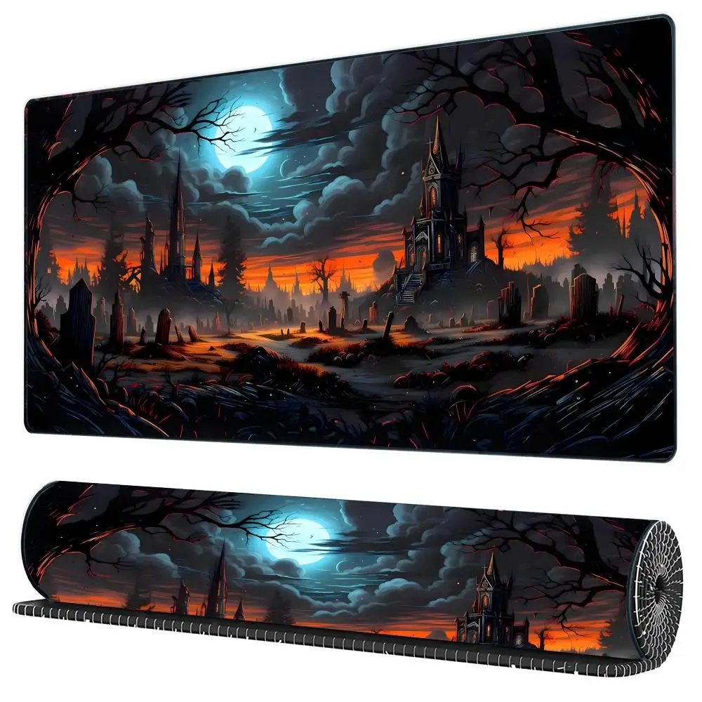 

Коврик для мыши Van Gogh Landscape Art 900x400, большой коврик для компьютерного офиса и игрового стола XXL, резиновый нескользящий игровой коврик для клавиатуры и мыши