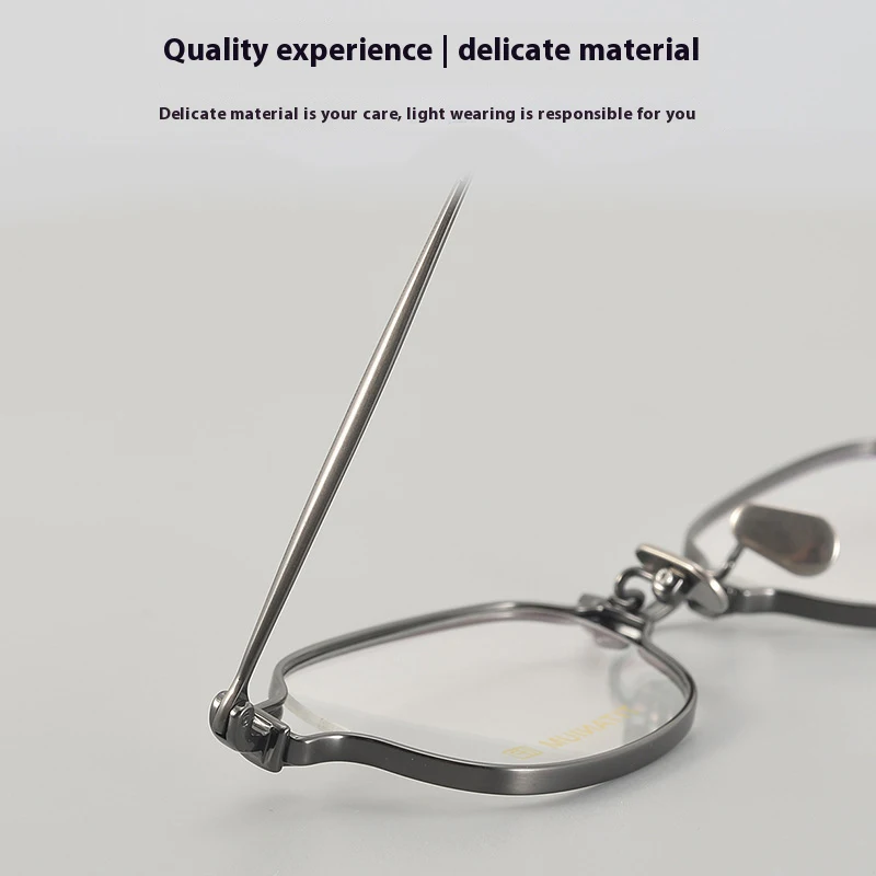 Gafas de titanio puro hechas a mano de marca de lujo, montura pequeña, gafas graduadas para lectura, miopía, montura de moda, gafas de medio marco