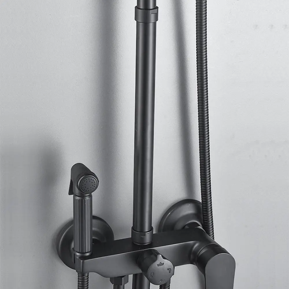 

New Stainless Steel Shower Extension Rod Round 30cm Shower Bracket Shower Extender