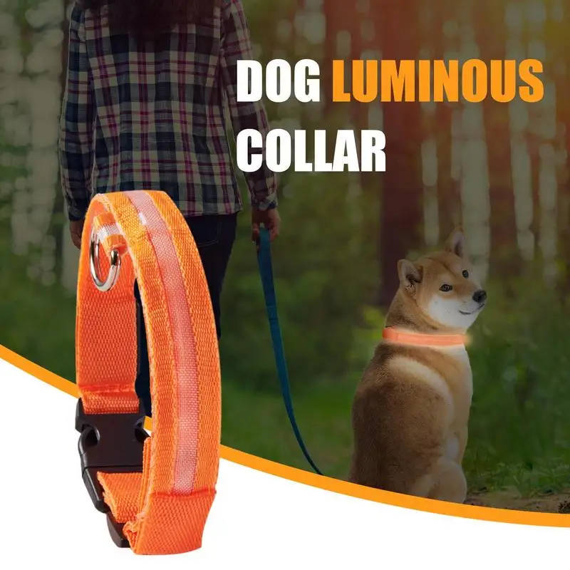 Glow Light Collar Glowing Dog Collars Rechargeable Flashing LED Dog Collar Light Lighted Dog Collar For Puppies Small Medium