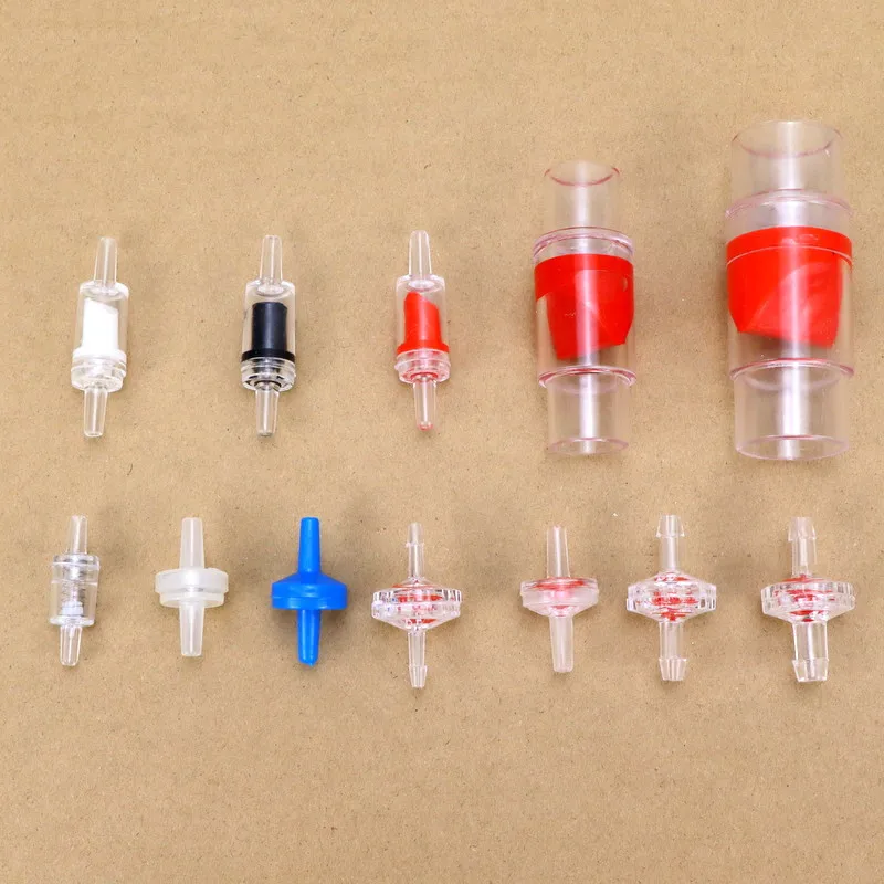 1Pcs Plastic One Way Inline Check Valve Gas Air Liquid Water Fluids 4 / 6 / 8 / 12mm One-Way Valve PVC Hose Connectors