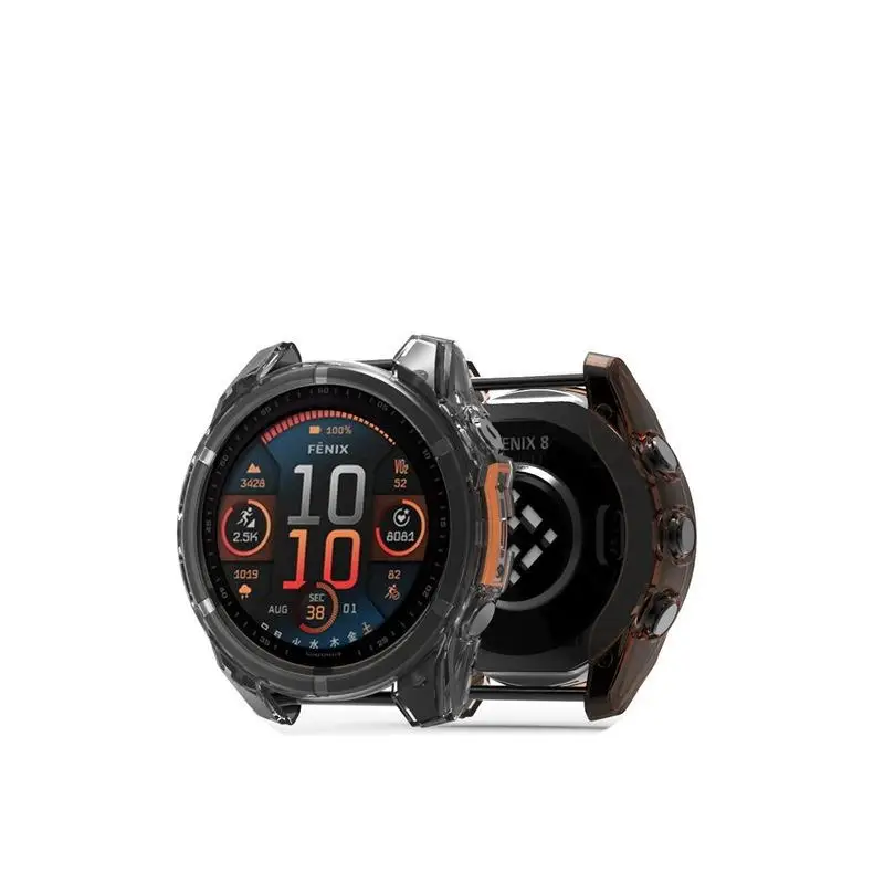 Zachte TPU Case Voor Garmin Fenix 8 51Mm 47Mm 43Mm Beschermende TPU Half Cover Smart Watch Case Beschermhoes