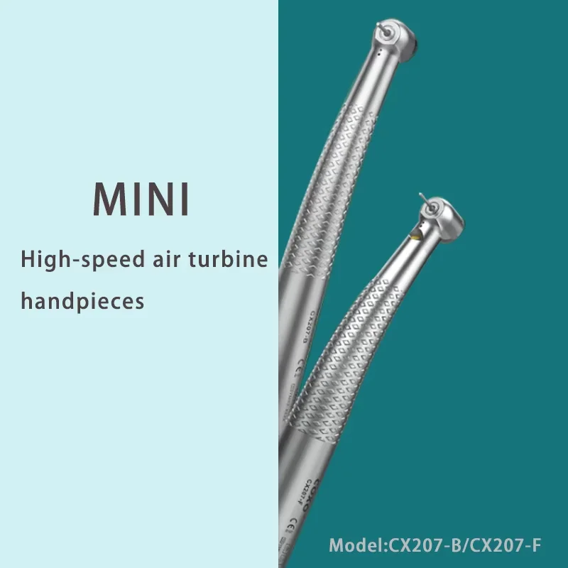 COXO CX207-B/CX207-F High-speed air turbine handpieces, 1-way spray mini-head with LED, dental tools designed for kids