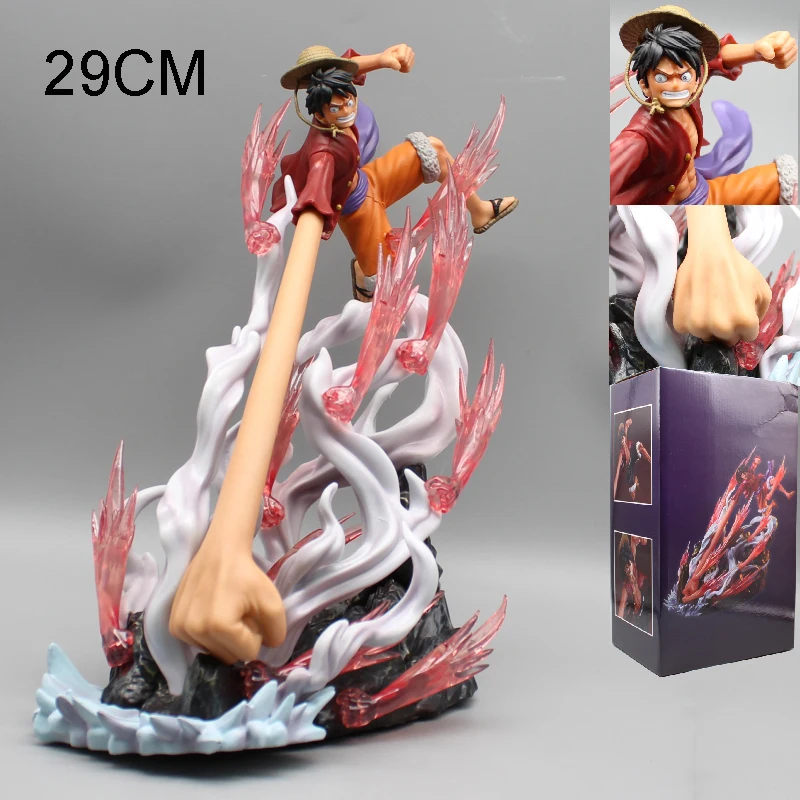 29cm Enies Lobby One Piece Anime Figure Long Hand Luffy Figures Rubber Fruit Action Figurine GK Model PVC Collection Doll Toy