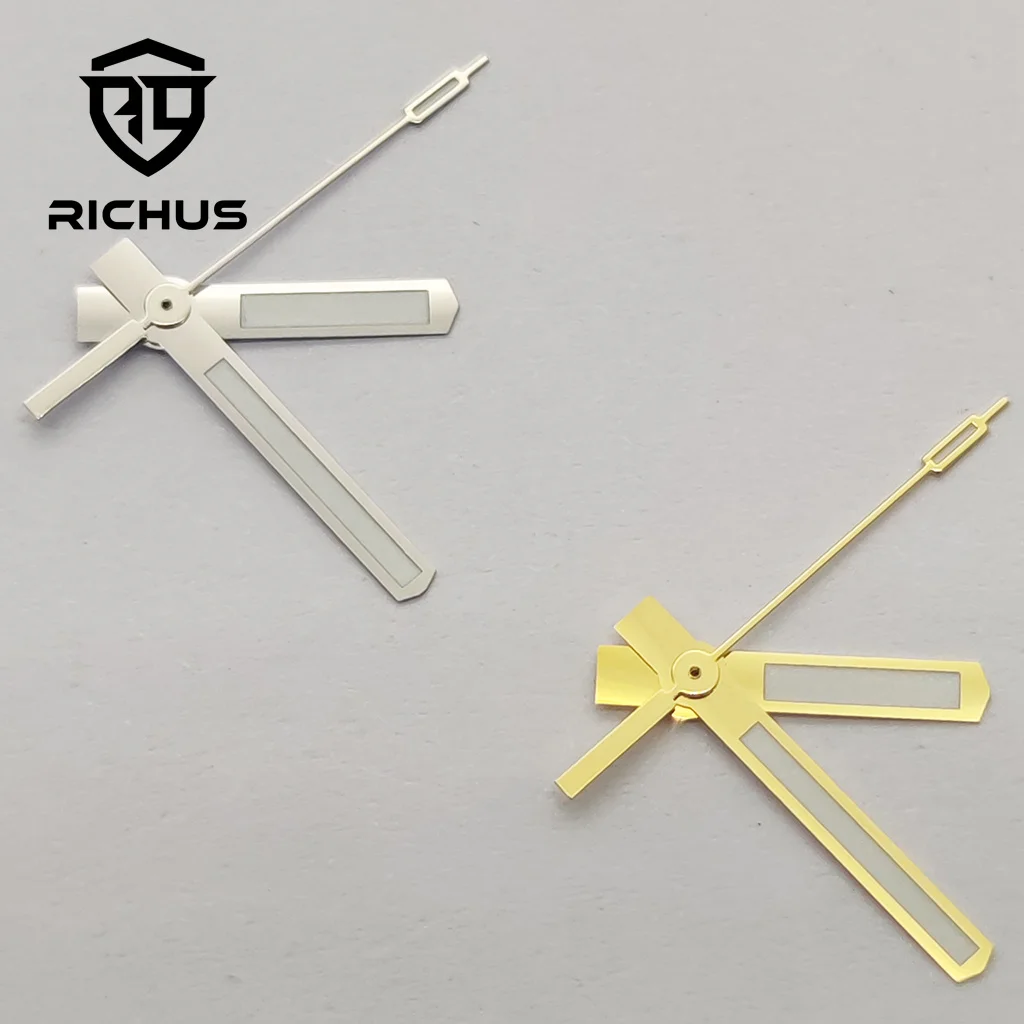 ساعة يد فضية من ريتشوس NH35 عقارب خضراء مضيئة تناسب NH34 NH35 NH36 ETA2824 2836 حركة Miyota8215-DG #2