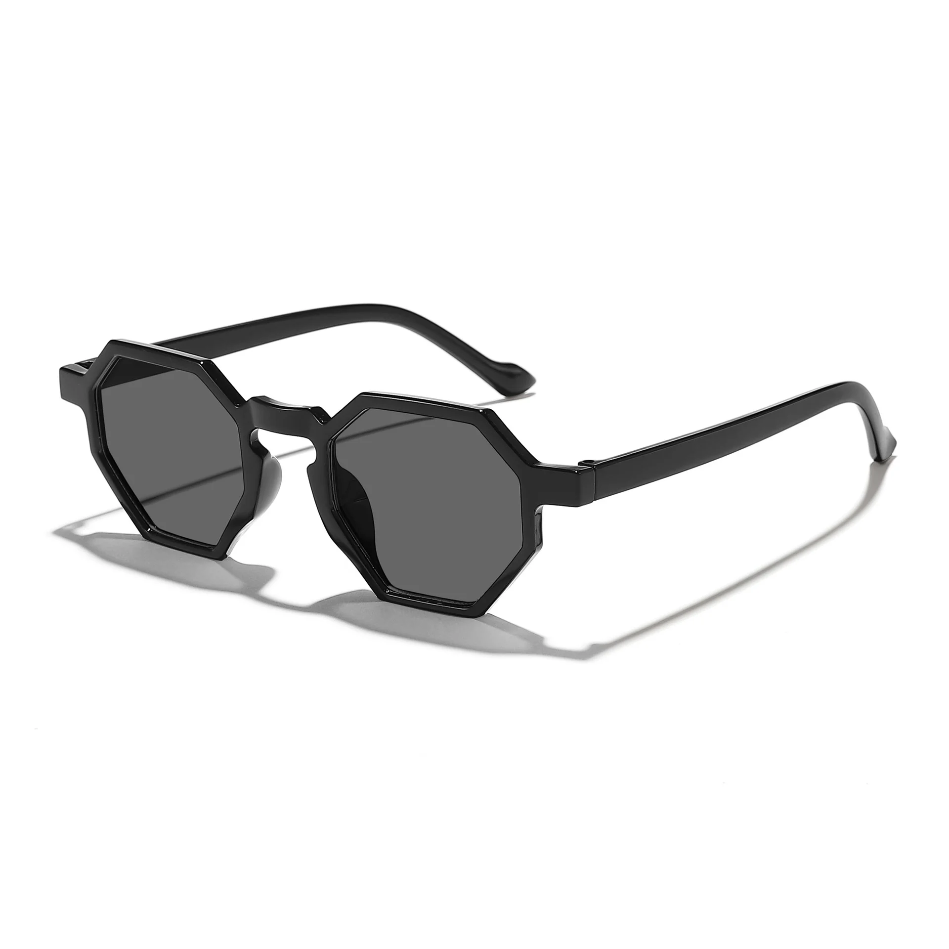 1 Stück Rennes Cross-Border Polygonal Geometrische Rahmen-Sonnenbrille für Männer und Frauen, Stilvolle Street-Fashion-Sonnenbrille