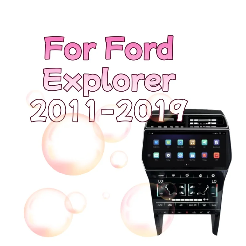 Android 14 For Ford Explorer 2011-2019 Autoradio stereo 12.3'' +10'' Air conditioner screen Car GPS Radio Head Unit CarPlay BT