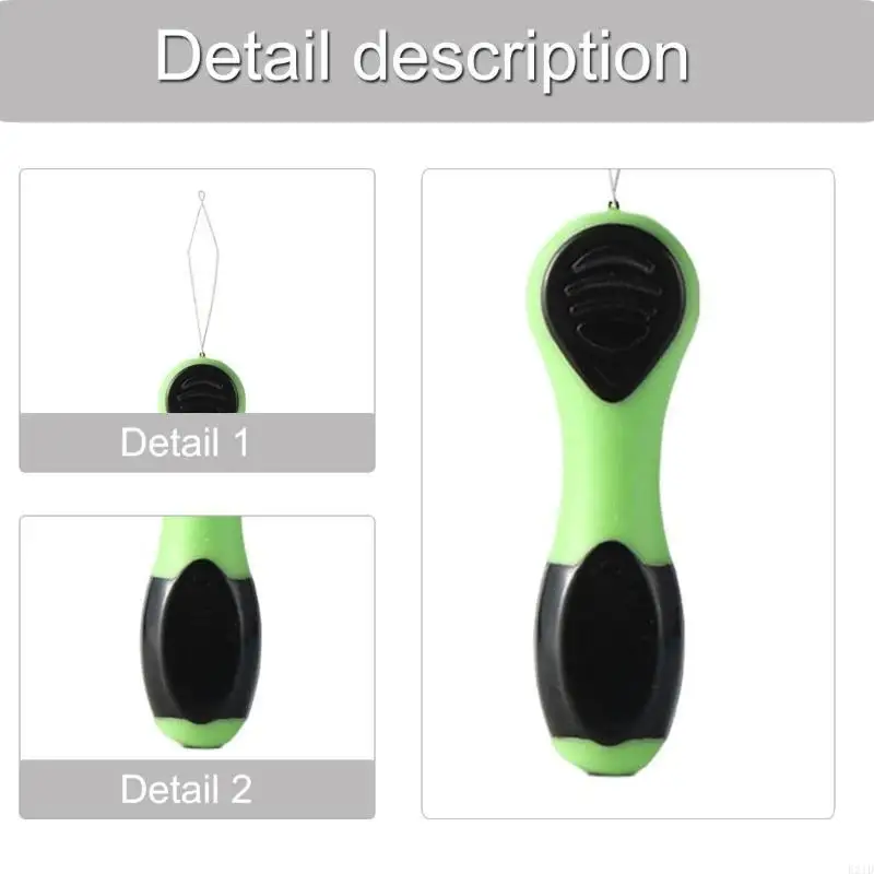 

Fishing Hook Threader Fly Fishing Knot Tying Tool Bobbin Threader Easy to Use
