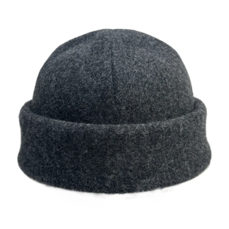 Beanie z wełny merino o elastycznym rozmiarze, bezszwowa, idealna jako akcesorium do sauny dla kobiet i mężczyzn.