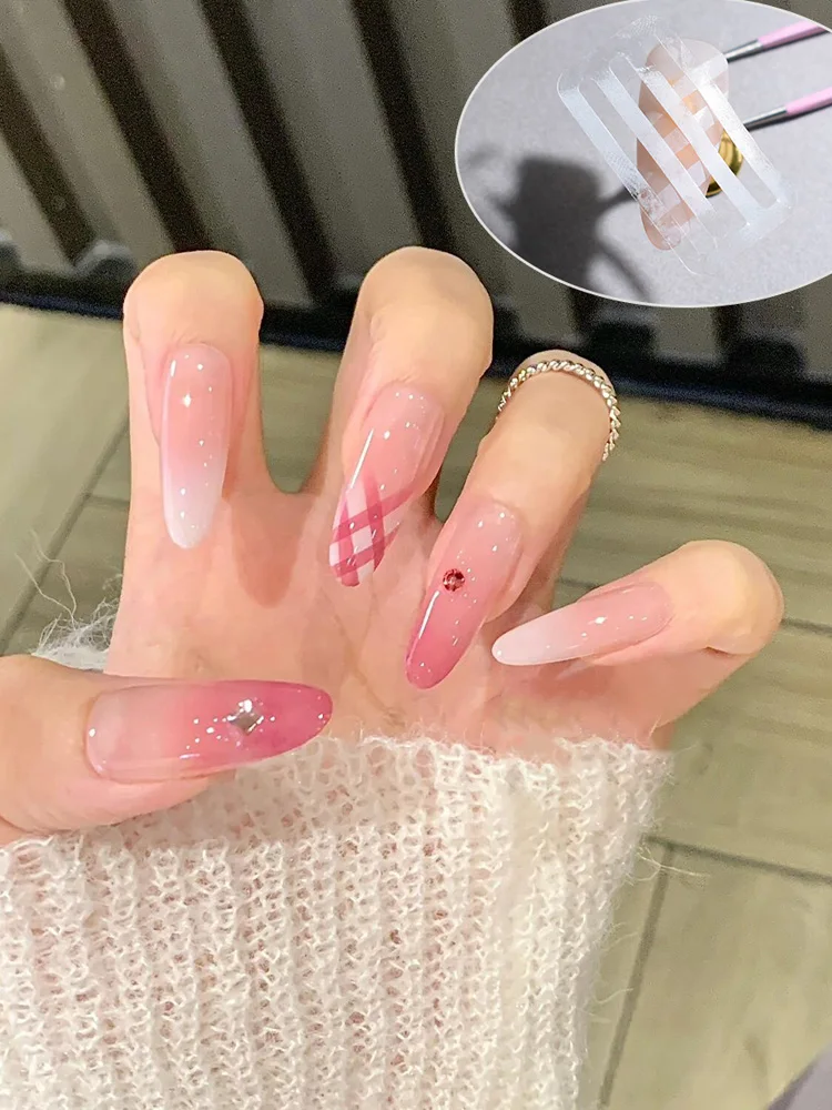 

Transparent Nail Art Positioning Stiers Multi-Use Hollow id Paper Classic Arc Auxiliary Stiers for Nail Salons