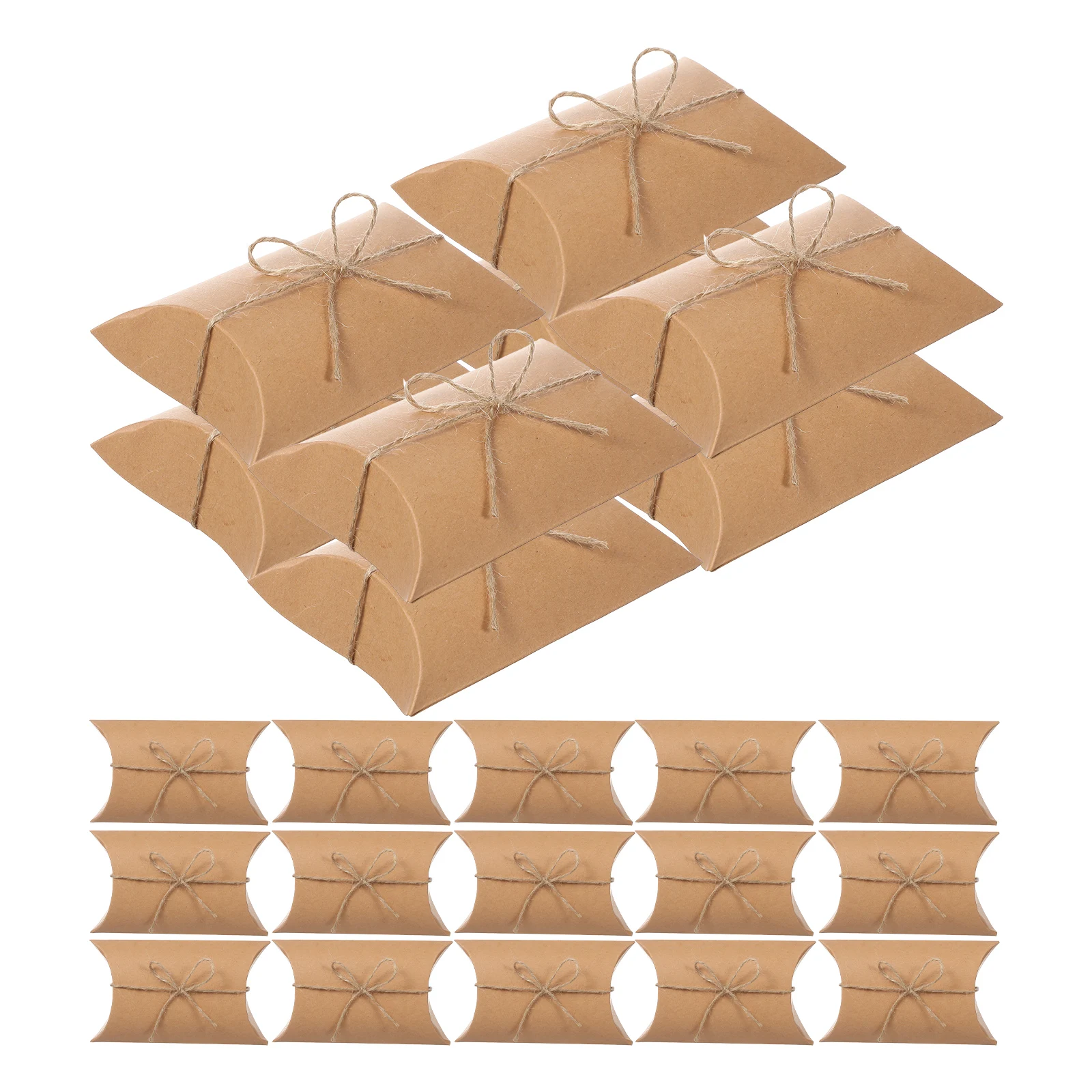 

Pillow Boxes Kraft Paper Wedding Party Favors Candy Packaging Small Treat Boxes Versatile Graduation Chocolate