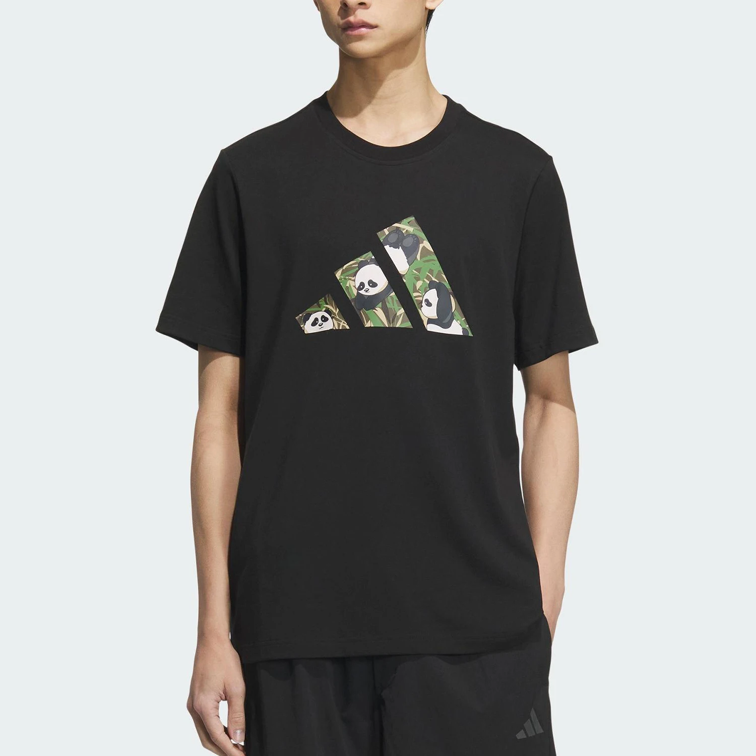 Adidas genuine summer new men's printed breathable round neck short sleeved KC1500