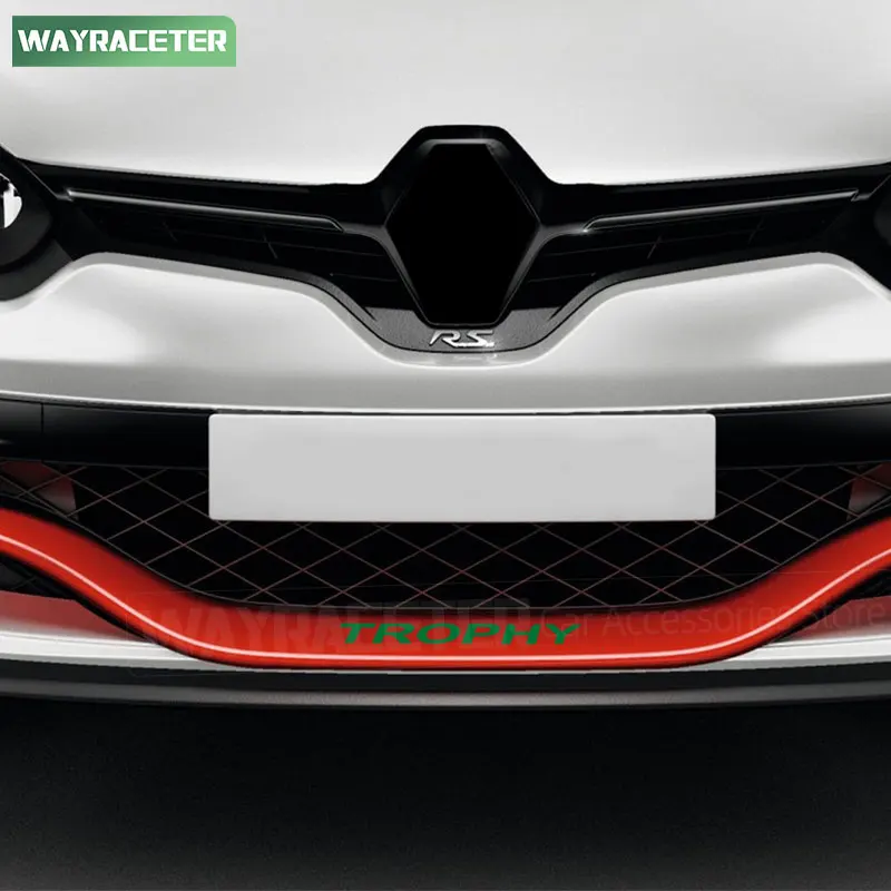 Reflective Car Front Grill Sticker Bumper Graphics Vinyl Decal For Renault Clio 3 4 Megane RS Trophy GT Line Sport Accessories view 5