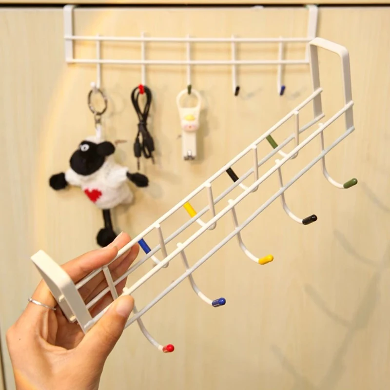 3 Stück bunter doppelseitiger Haken für Schranktüren, Schlüsselregal für Schlafsaaltüren, Badezimmer-Wandtuchhalter ohne Bohren und Badetuchhalter
