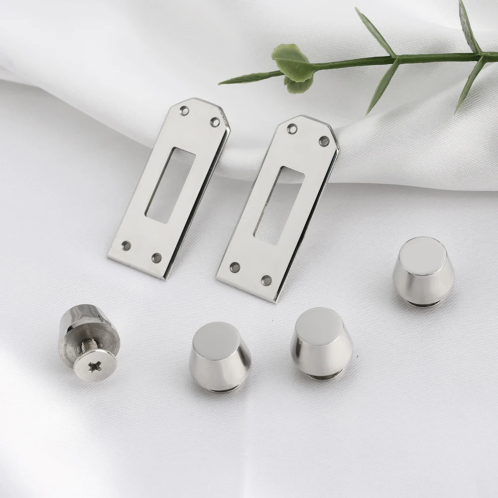 1/3Sets 100% Stainless Steel New Bag Locks Swivel Clasp with Key For Women Handbag Purse Tote Turn Lock Set Accessories High-end