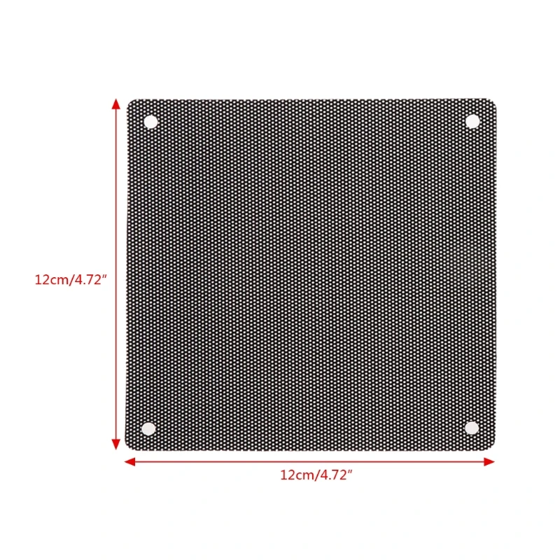 

DN59 Cuttable Computer Mesh Dustproof Cover Chassis Dust Cover,120x120mm DIY PVC PC for Case Fan Cooler Black Dust Filter DIY