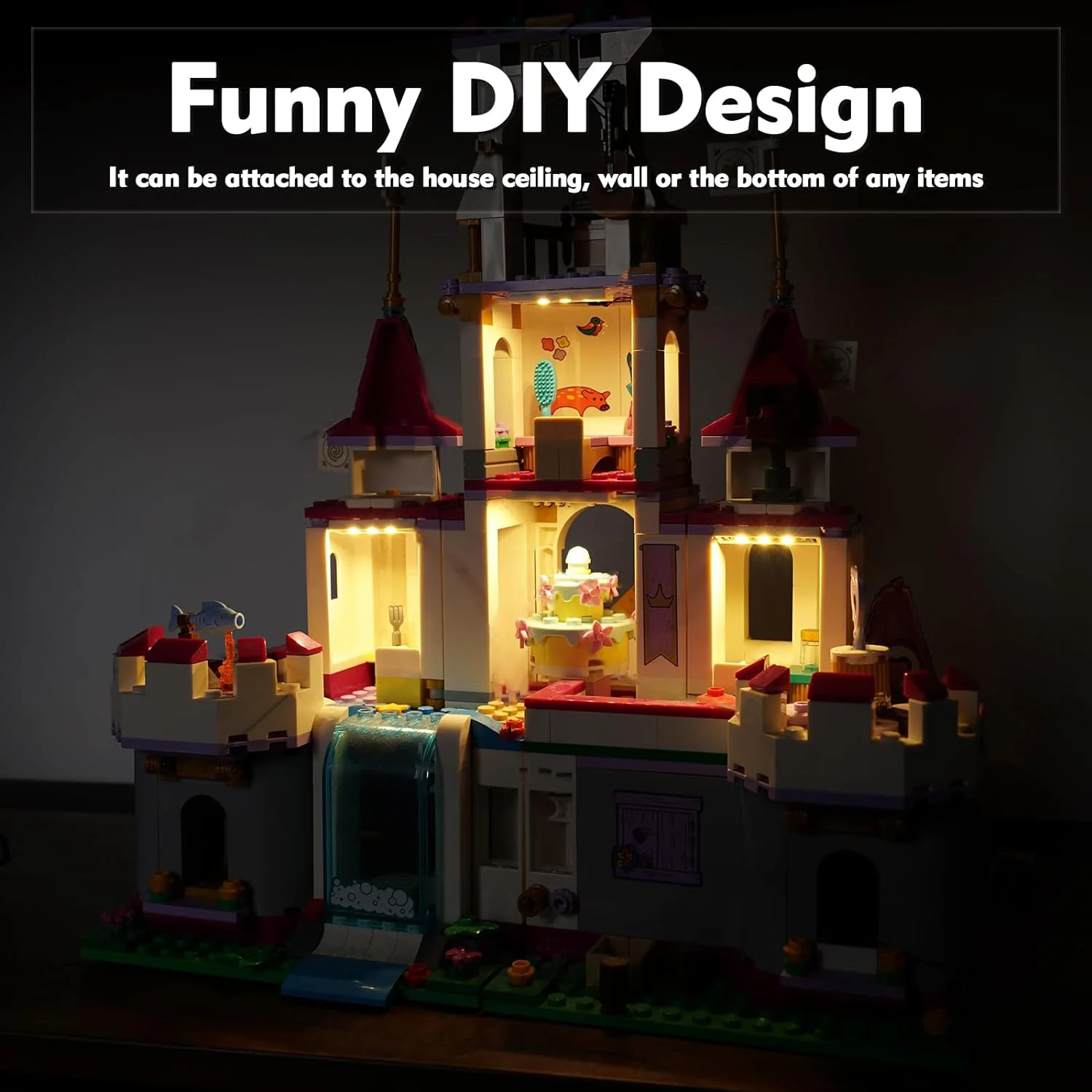 LYBMTWF 20pcs 1×4 LED DIY Lighting kit, LED Light Brick, Compatible with Lego Building Block 3710
