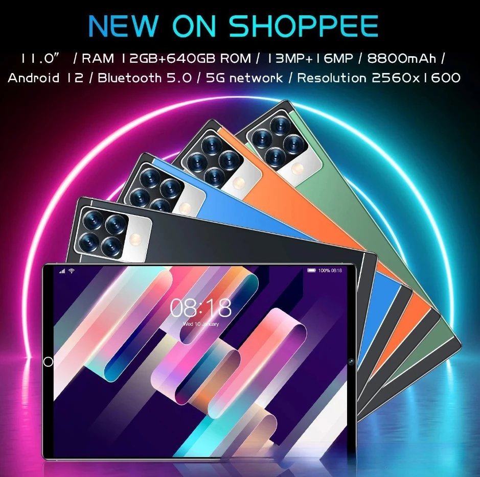 

S29 Android 10 Inch Smart Tablets Android 12 2025 New Card Insertable 3G Supports WiFi, Bluetooth, GPS, 12GB+640GB Tablet Pad