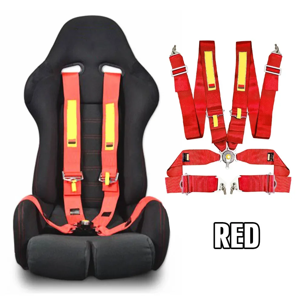 

4 Point Car Sports Harness Seat Belt Safety 3 inch Racing Seat Belt Adjustable Quick Release Nylon with SA* logo Safety Harness