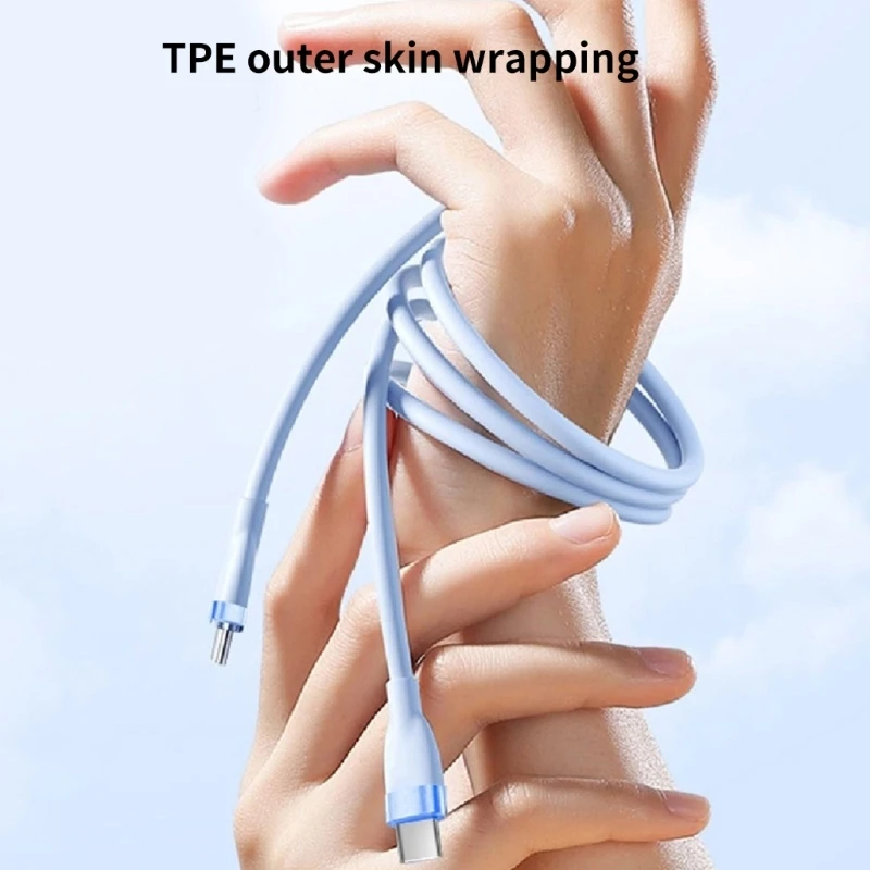 كابل شحن USB C إلى USB C 100W/5A كابل بيانات شحن سريع للهواتف اللوحية H7JF