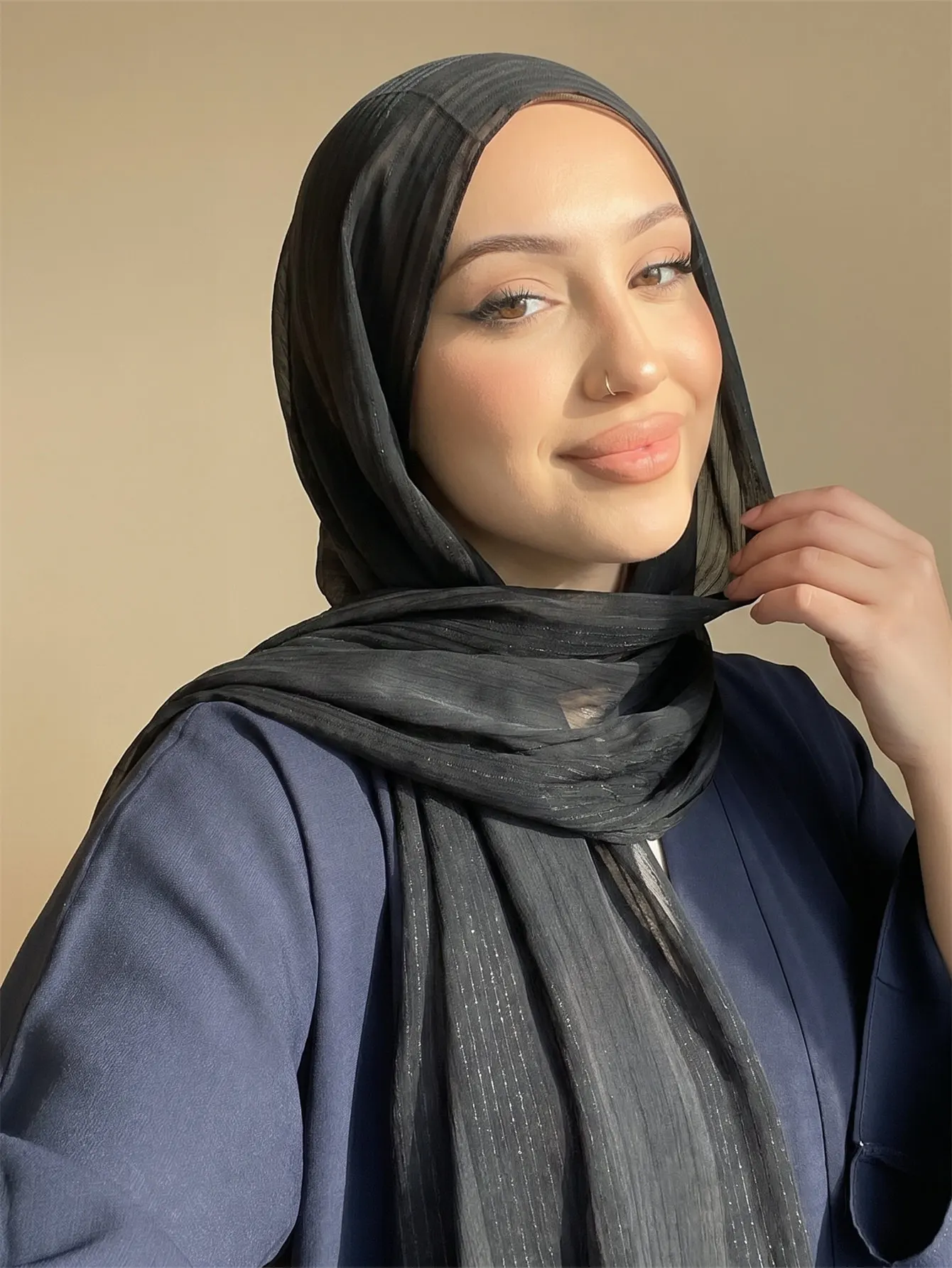 2026 Fashion Summer Women Scarf Stripes Beach Hijab Shawls and Wraps Female Foulard Echarpe Designer Pashmina Bandana