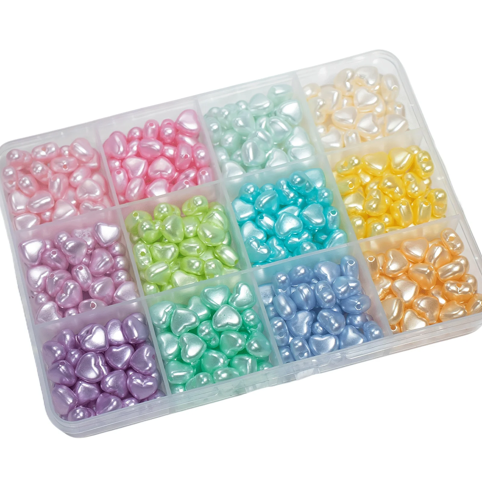 360pcs Color Heart-Shaped Star Beads for DIY Jewellery