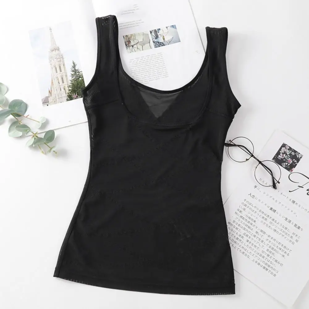 Elastischer Netz-Bodysuit, schlankmachend, nahtlos, Bauchweg, Postpartum-Weste, Bauchkontrolle, Dessous, Damen-Korsett-Top, Postpartum – Detail 3