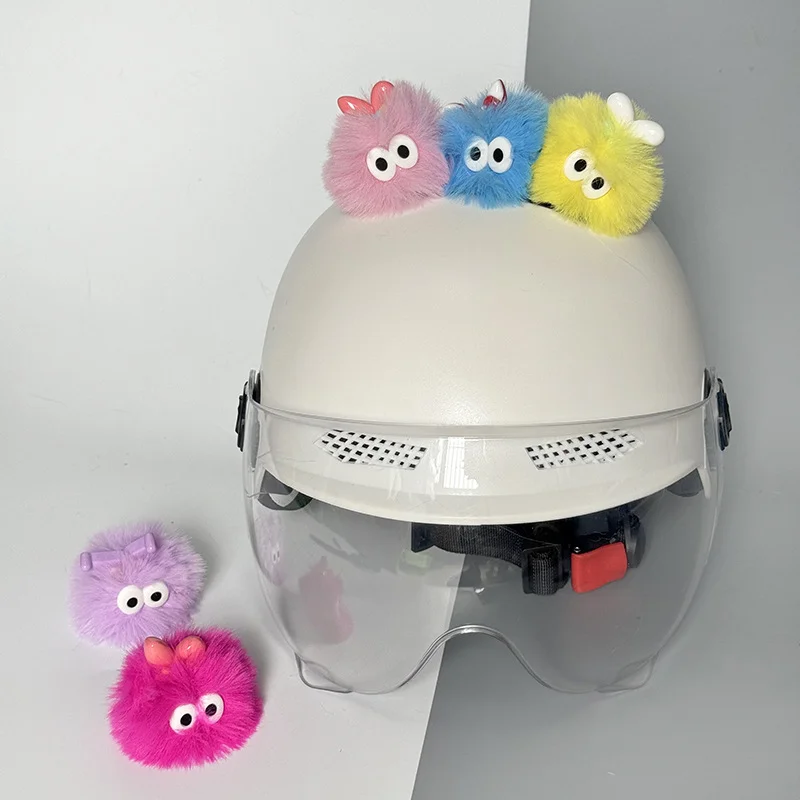 

Плюшевая декорация для мотоциклетного шлема: кошачьи ушки (в форме пирожного с кошачьими ушками), аксессуары для шлема в конфетных цветах, быстросъемные