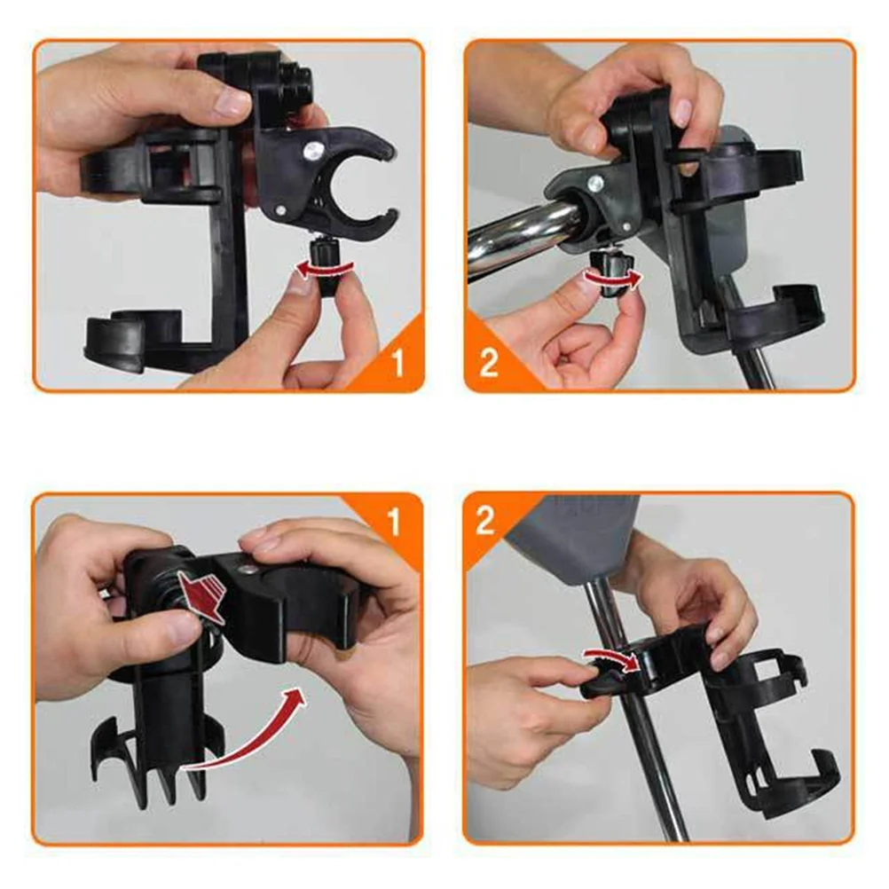 

Cup Holder For Baby Stroller Universal Drink Bottle Mount Clamp On Accessories Compatible With Carriage Trolley Tricycle