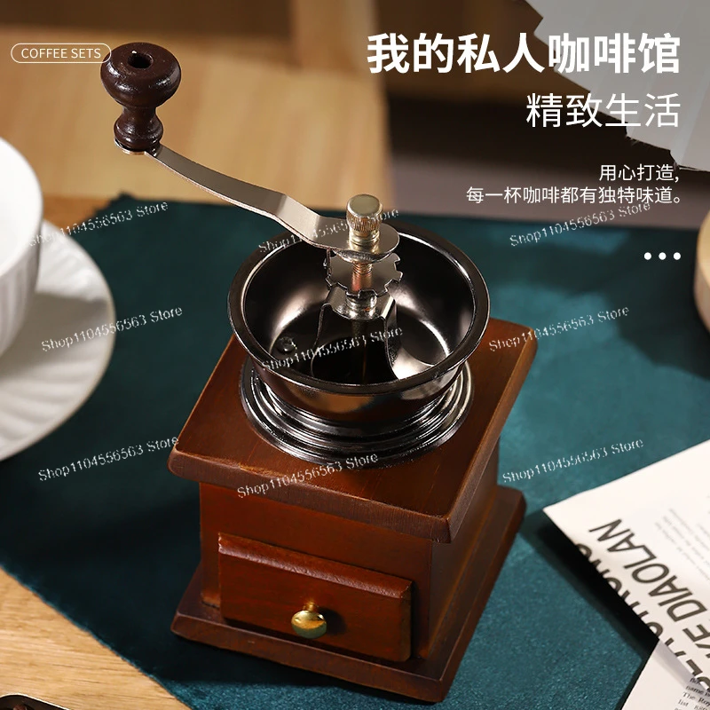 Molinillo casero, máquina de café retro con manivela, molinillo de café, mini molinillo de granos casero